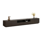 Meuble TV moderne en bois noir avec gestion des câbles
