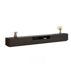 Meuble TV moderne en bois noir avec gestion des câbles