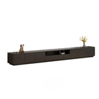 Meuble TV moderne en bois noir avec gestion des câbles