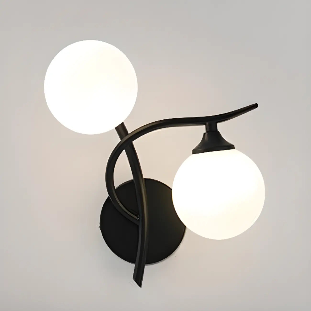 Applique murale moderne à 2 lumières avec double globe pour salon