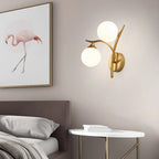Applique murale moderne à 2 lumières avec double globe pour salon