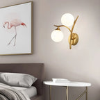 Applique murale moderne à 2 lumières avec double globe pour salon