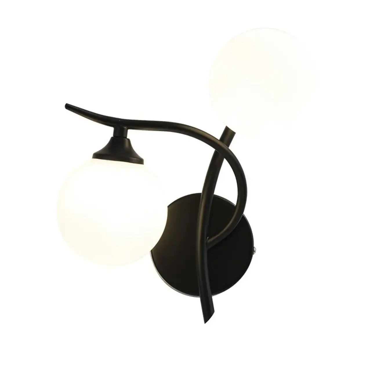 Applique murale moderne à 2 lumières avec double globe pour salon