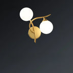 Applique murale moderne à 2 lumières avec double globe pour salon
