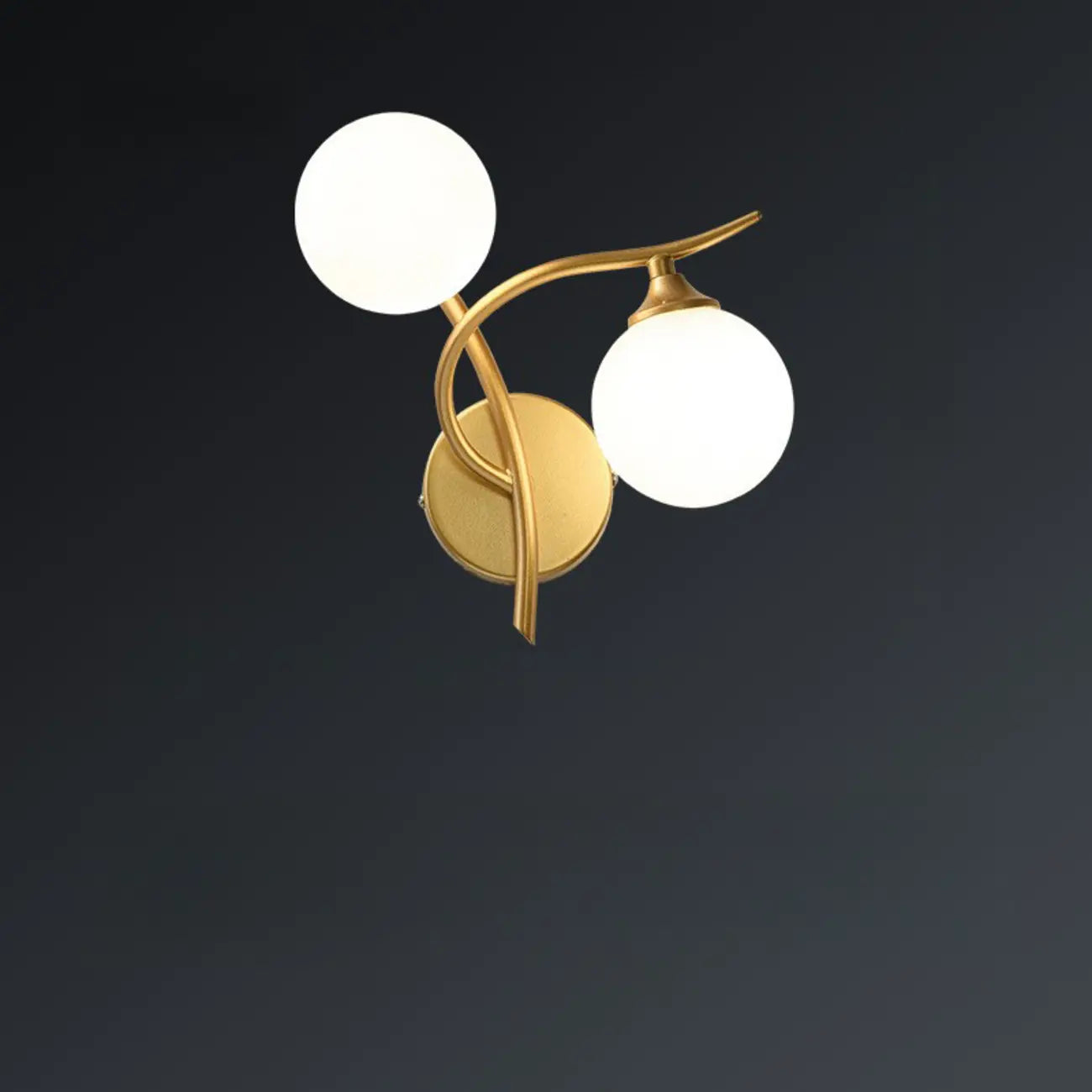 Applique murale moderne à 2 lumières avec double globe pour salon