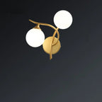 Applique murale moderne à 2 lumières avec double globe pour salon