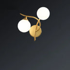 Applique murale moderne à 2 lumières avec double globe pour salon
