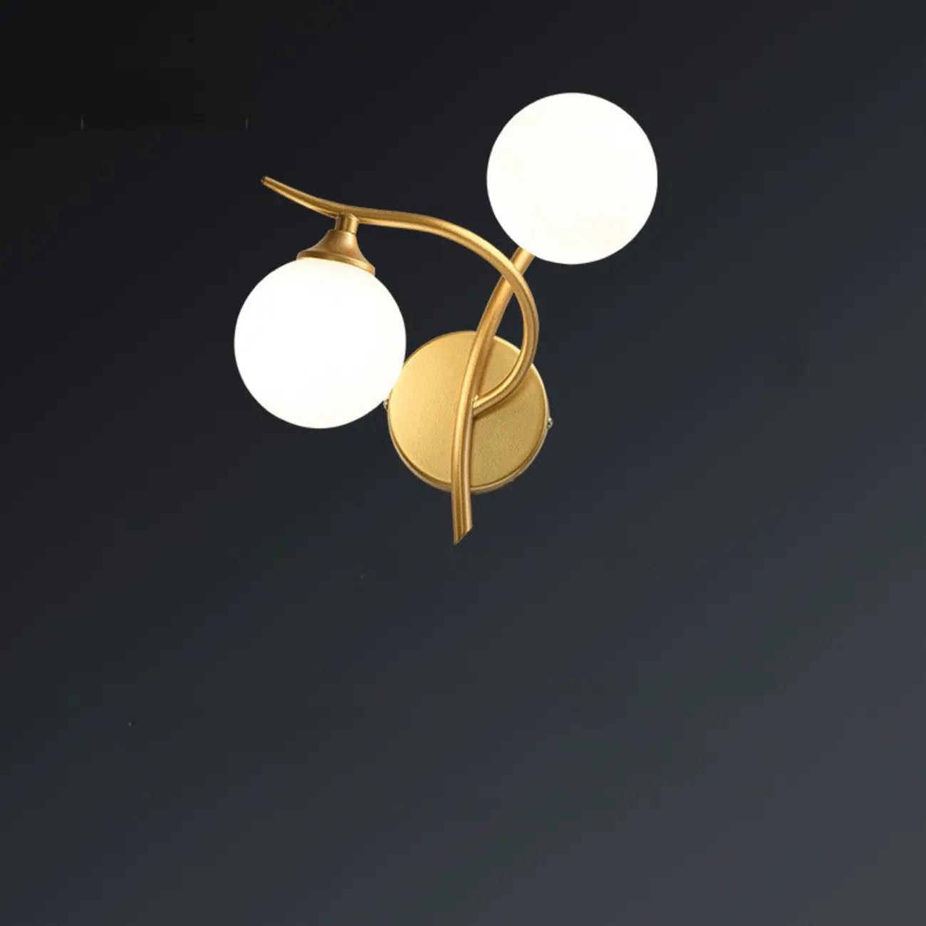 Applique murale moderne à 2 lumières avec double globe pour salon