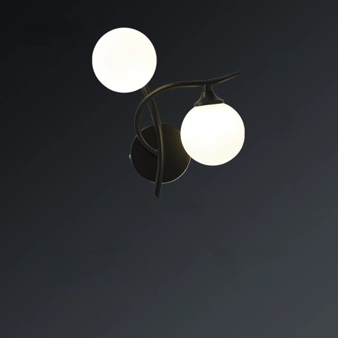 Applique murale moderne à 2 lumières avec double globe pour salon