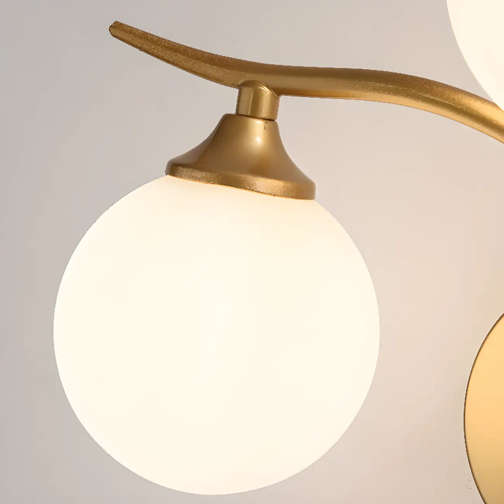 Applique murale moderne à 2 lumières avec double globe pour salon