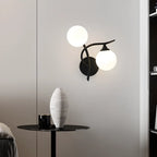 Applique murale moderne à 2 lumières avec double globe pour salon