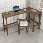 Tables de bar avec repose-pieds en bois brun de forme libre