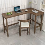 Tables de bar avec repose-pieds en bois brun de forme libre