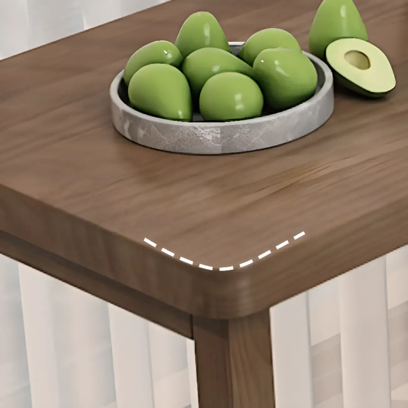 Tables de bar avec repose-pieds en bois brun de forme libre