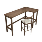 Tables de bar avec repose-pieds en bois brun de forme libre