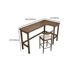 Tables de bar avec repose-pieds en bois brun de forme libre