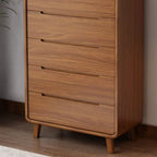 Commode élégante et spacieuse en bois brun et blanc avec 9 tiroirs