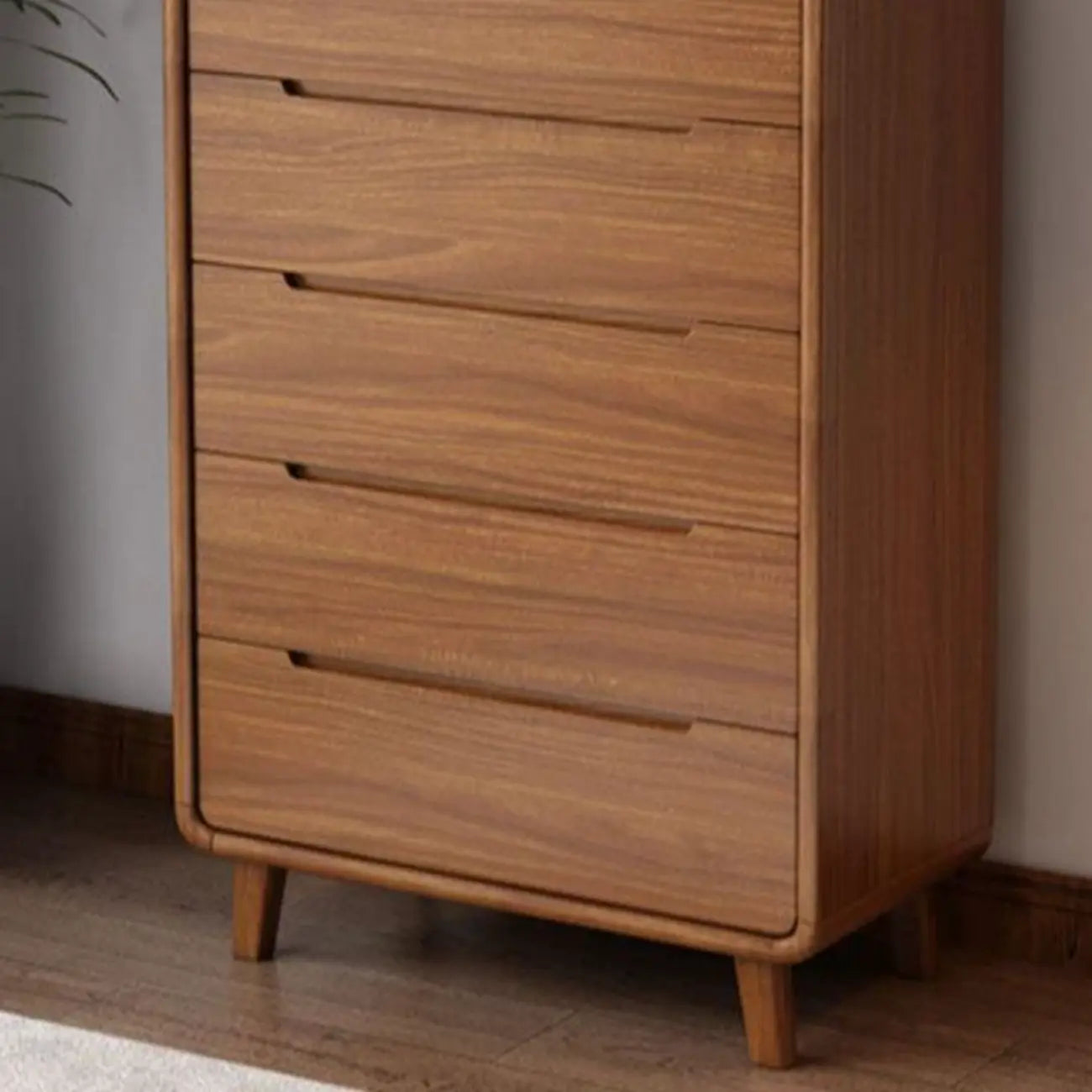 Commode élégante et spacieuse en bois brun et blanc avec 9 tiroirs
