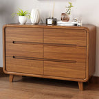 Commode élégante et spacieuse en bois brun et blanc avec 9 tiroirs