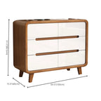 Commode élégante et spacieuse en bois brun et blanc avec 9 tiroirs