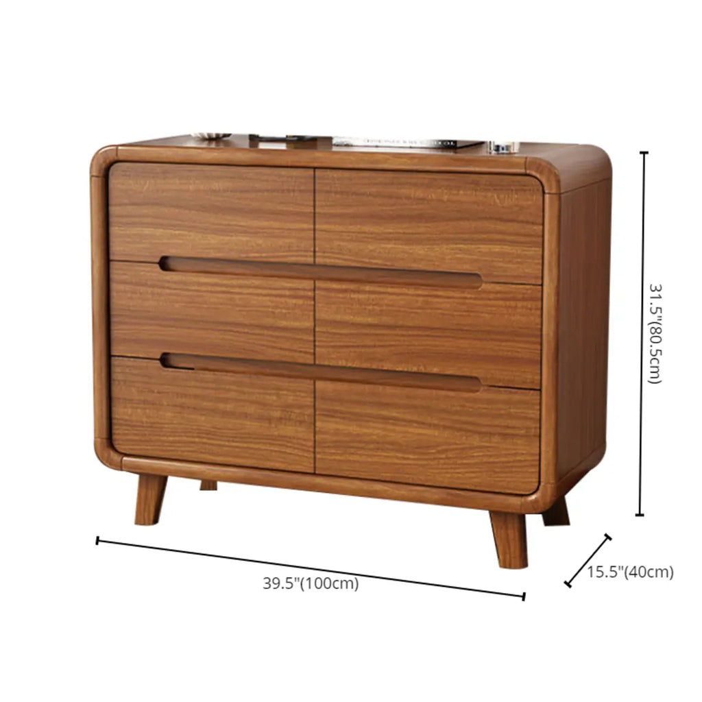 Commode élégante et spacieuse en bois brun et blanc avec 9 tiroirs