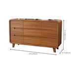 Commode élégante et spacieuse en bois brun et blanc avec 9 tiroirs