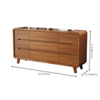 Commode élégante et spacieuse en bois brun et blanc avec 9 tiroirs
