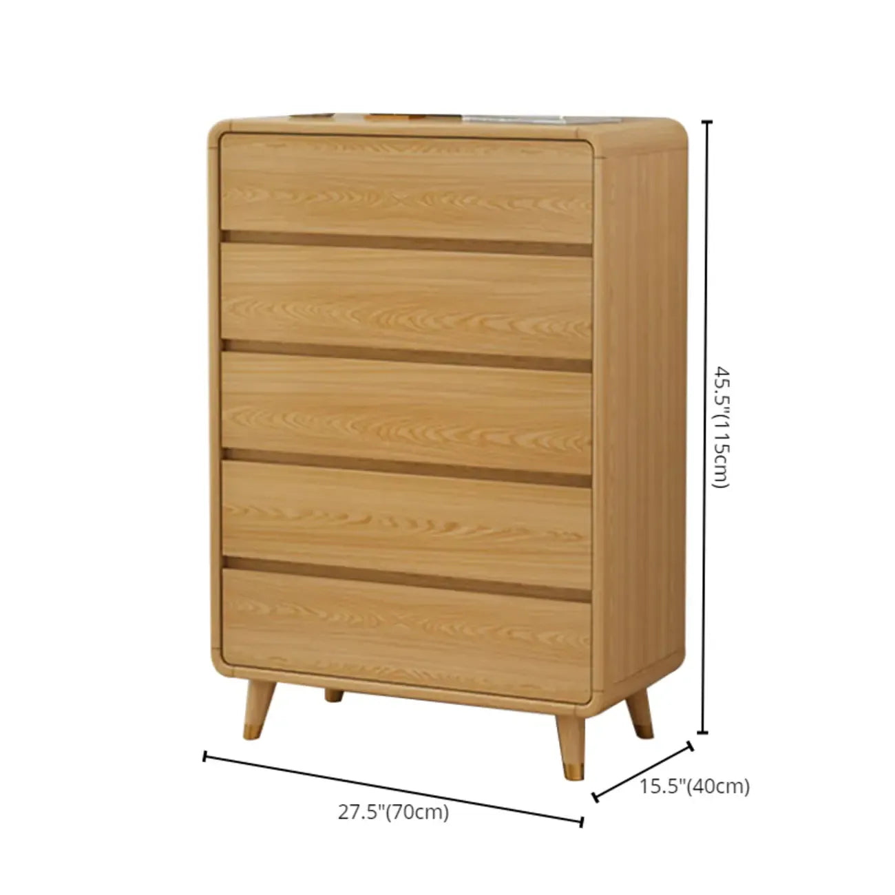 Commode élégante et spacieuse en bois brun et blanc avec 9 tiroirs