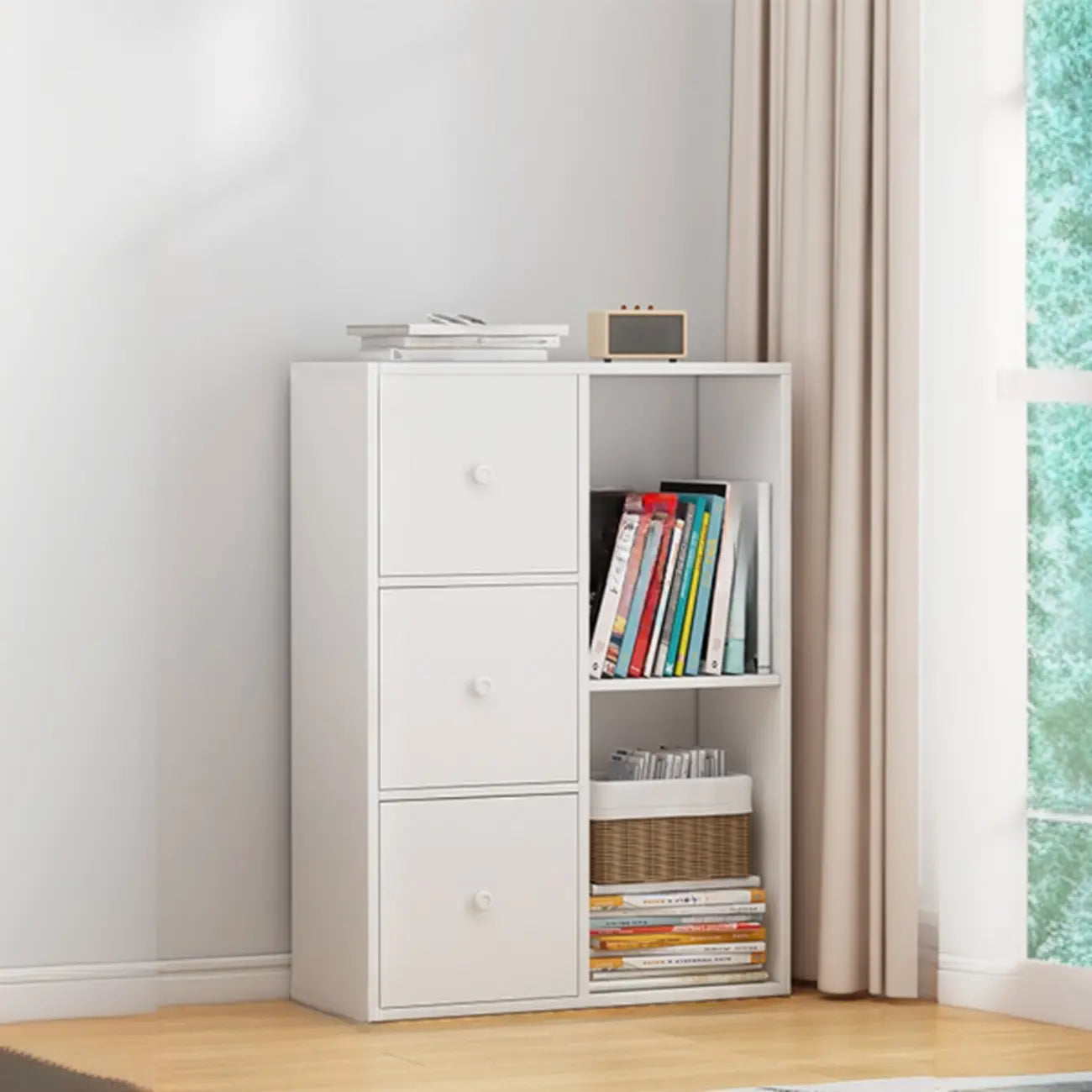 Armoire de rangement minimaliste en bois, gain de place, pour chambre à coucher