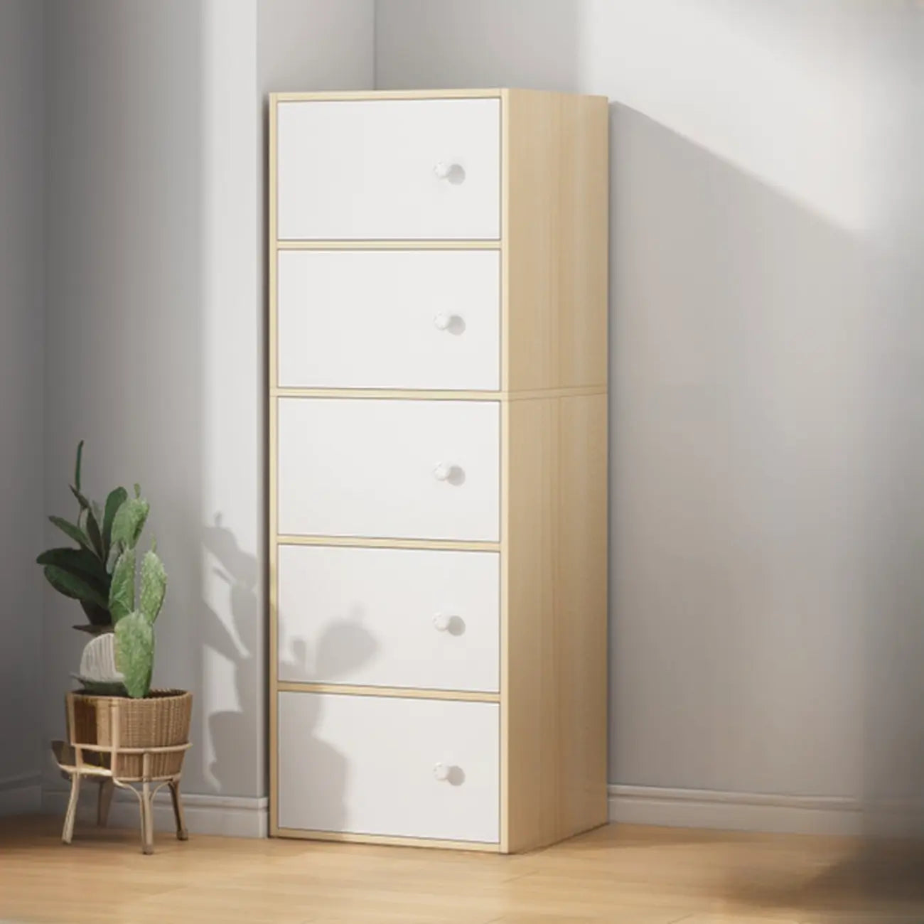 Armoire de rangement minimaliste en bois, gain de place, pour chambre à coucher