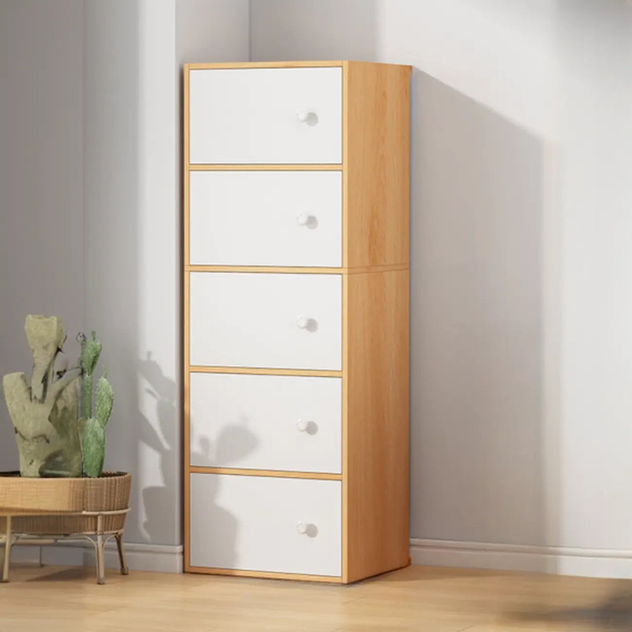 Armoire de rangement minimaliste en bois, gain de place, pour chambre à coucher