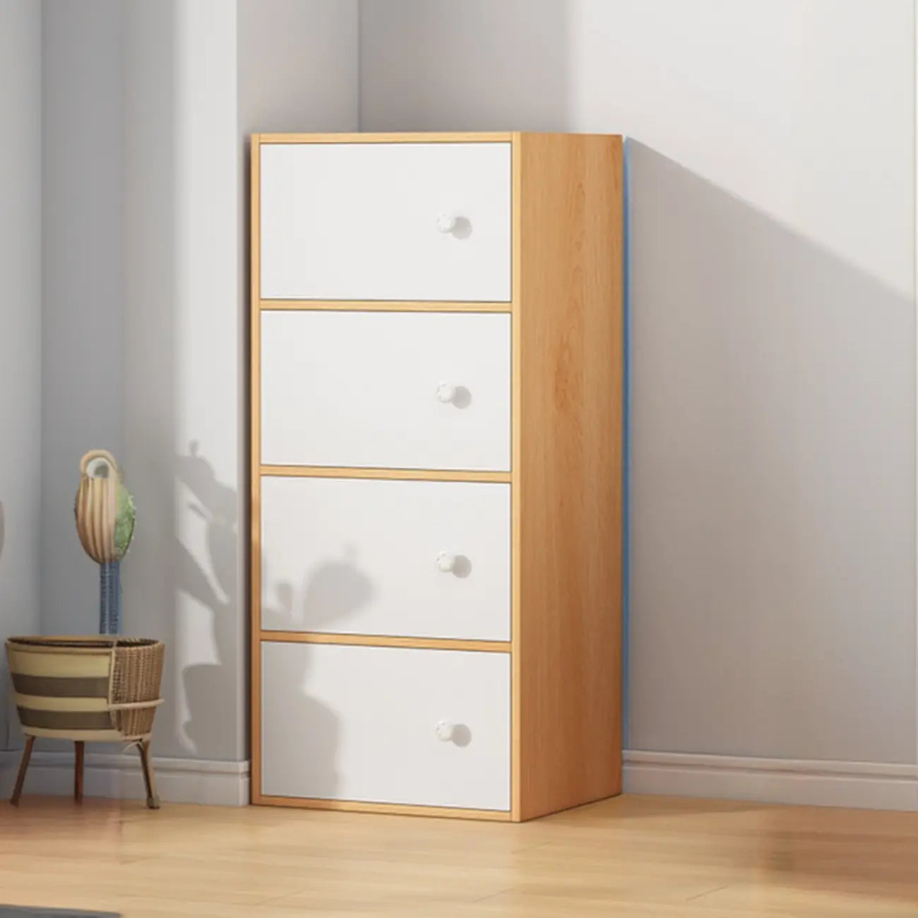 Armoire de rangement minimaliste en bois, gain de place, pour chambre à coucher