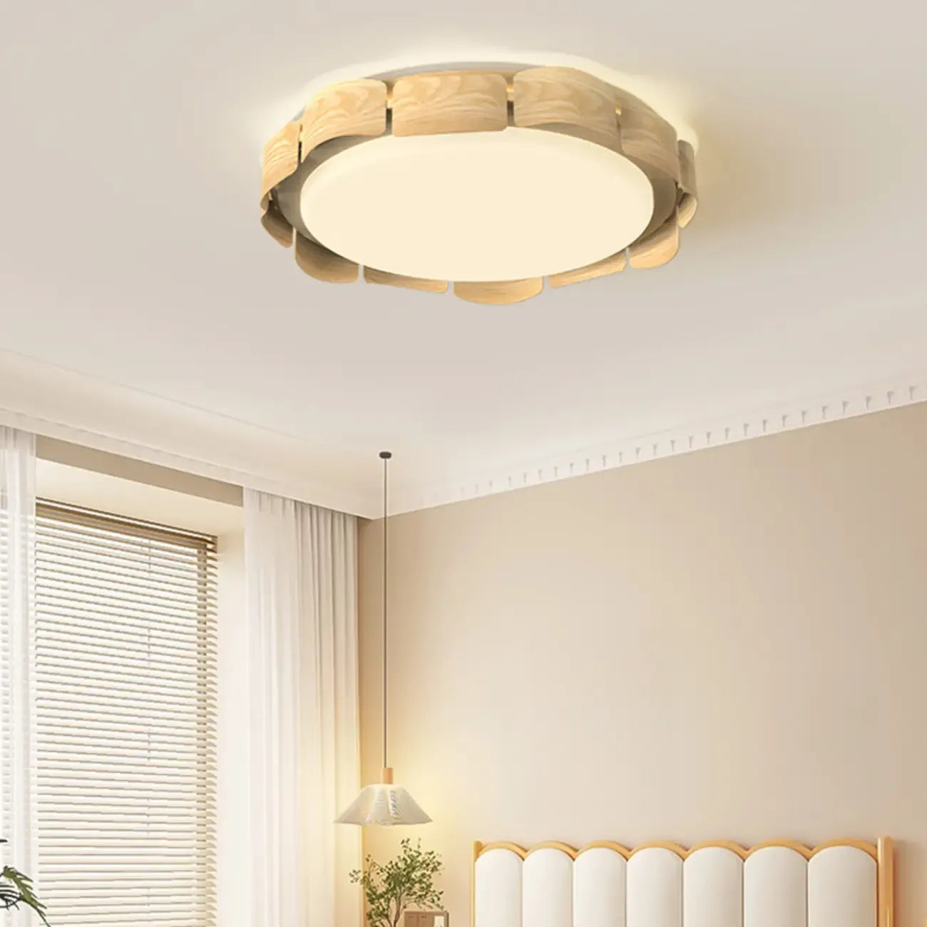Plafonnier encastré à 2 lumières, à intensité variable et de forme circulaire