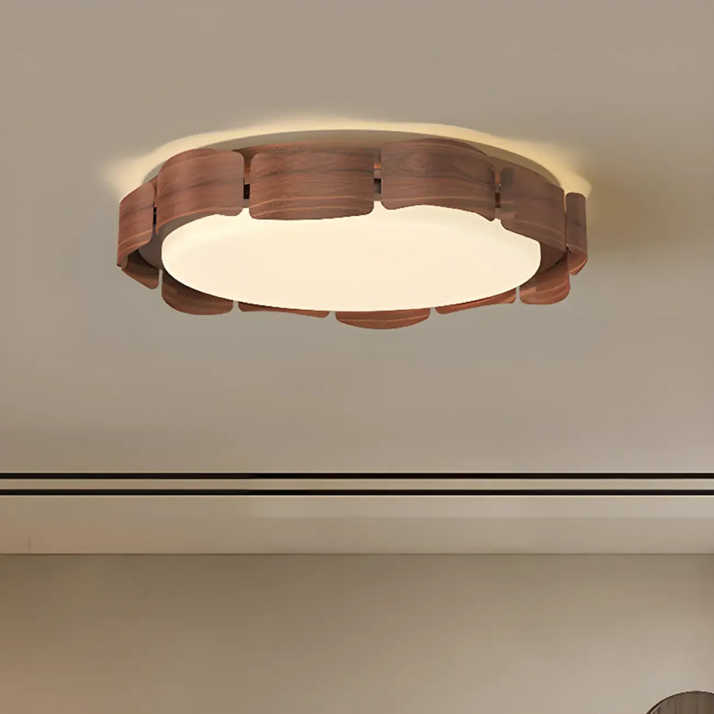 Plafonnier encastré à 2 lumières, à intensité variable et de forme circulaire