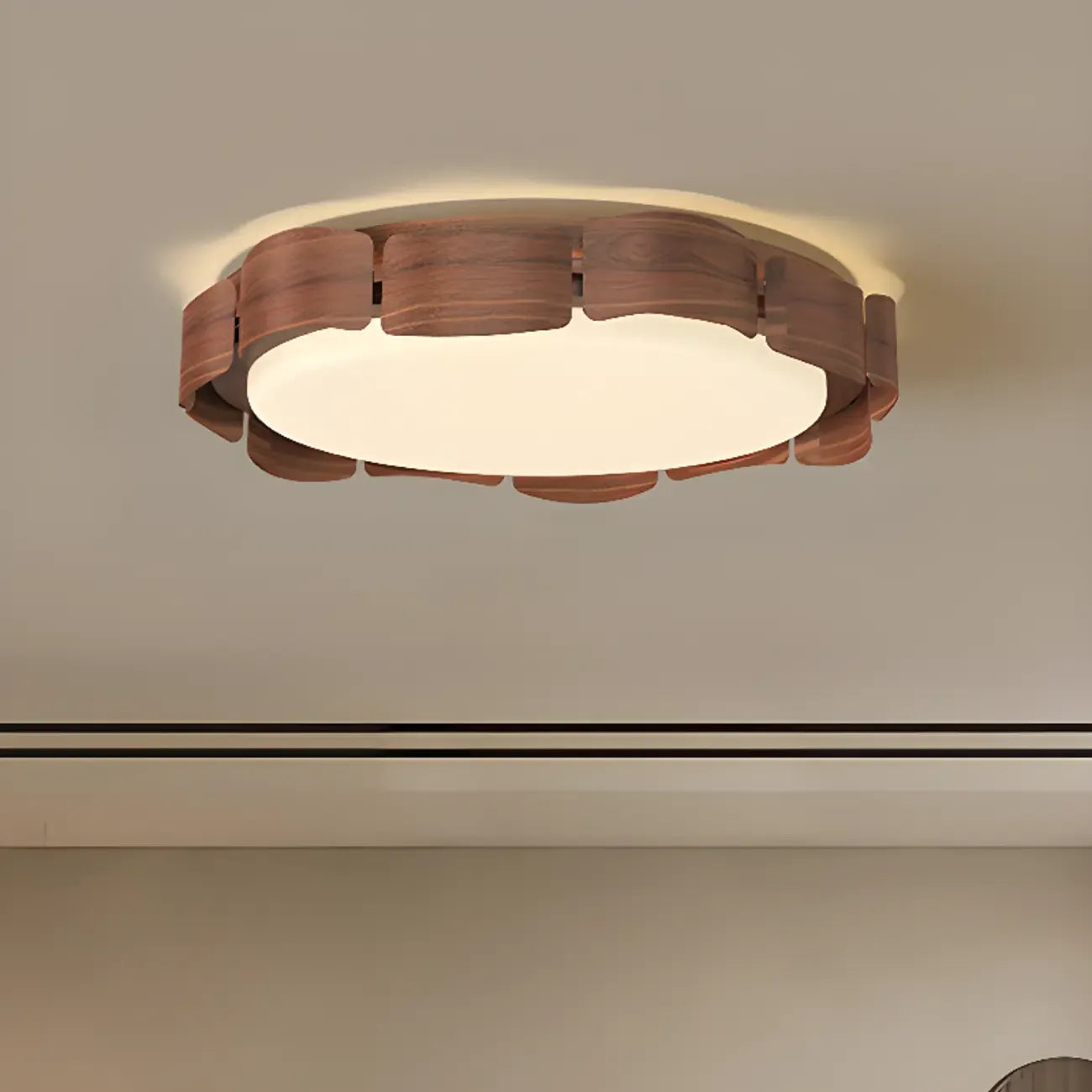 Plafonnier encastré à 2 lumières, à intensité variable et de forme circulaire