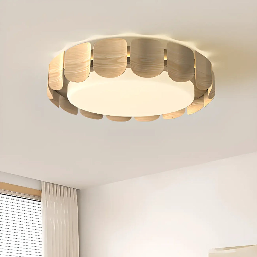 Plafonnier encastré à 2 lumières, à intensité variable et de forme circulaire