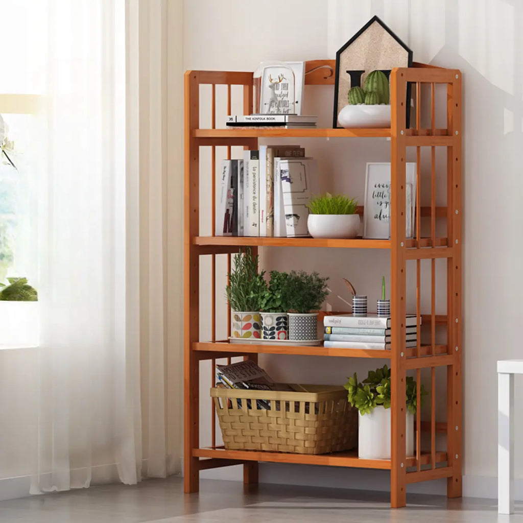 Étagères en bois minimalistes, réglables et verticales à dos ouvert