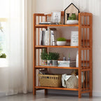 Étagères en bois minimalistes, réglables et verticales à dos ouvert