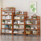 Étagères en bois minimalistes, réglables et verticales à dos ouvert