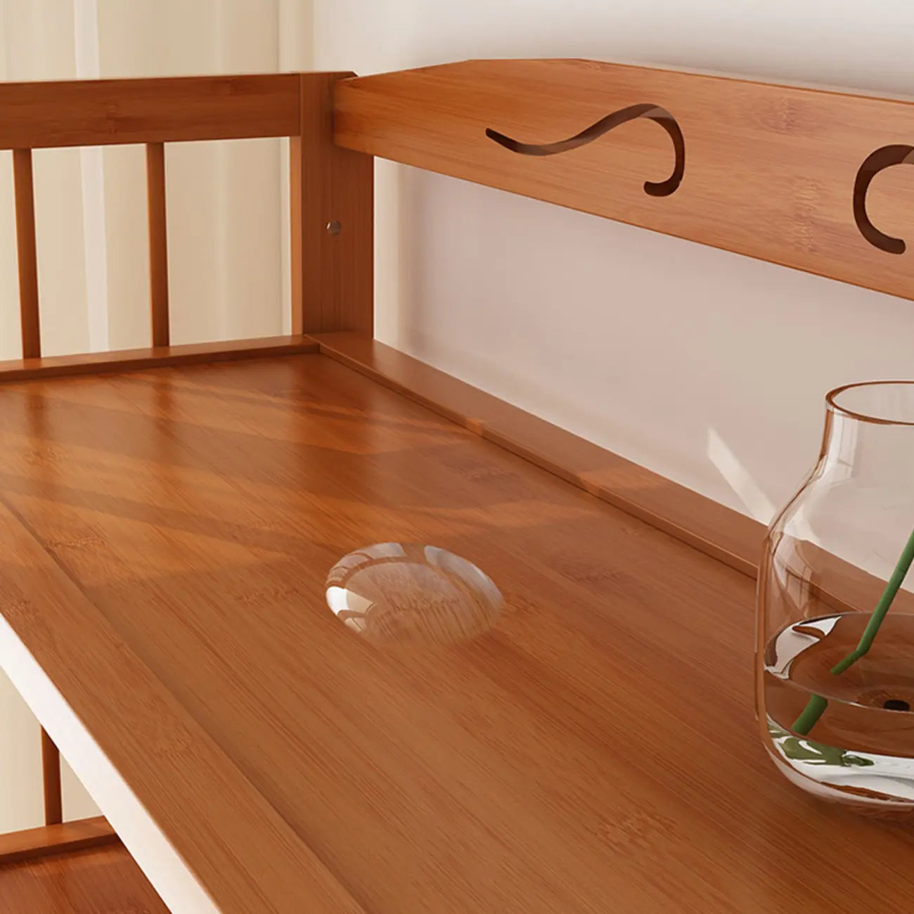 Étagères en bois minimalistes, réglables et verticales à dos ouvert