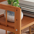 Étagères en bois minimalistes, réglables et verticales à dos ouvert