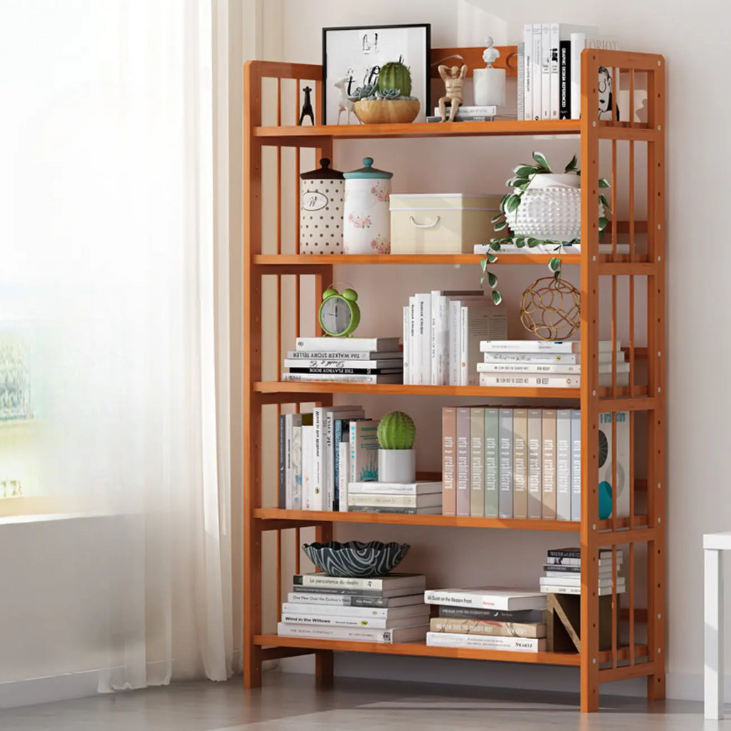 Étagères en bois minimalistes, réglables et verticales à dos ouvert