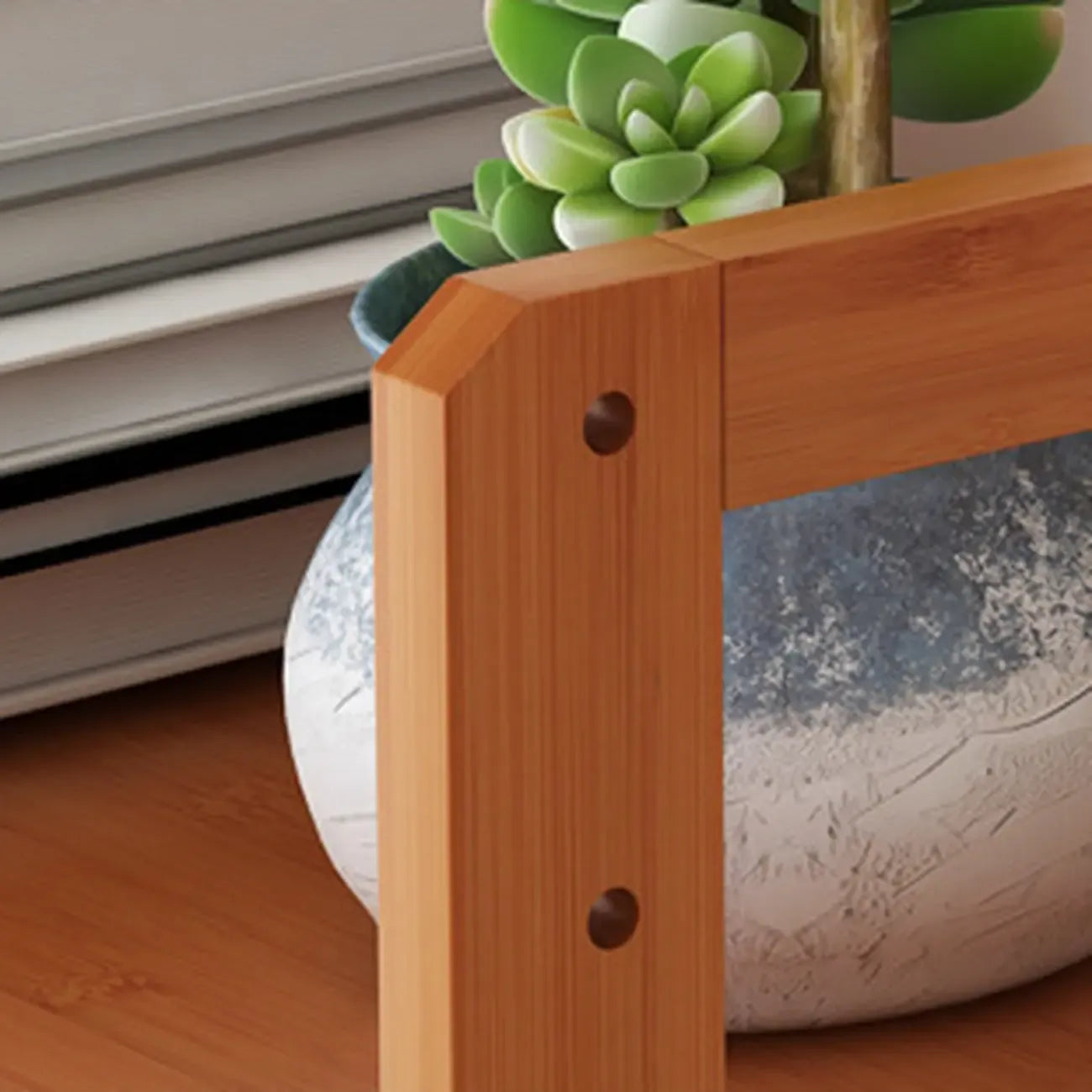 Étagères en bois minimalistes, réglables et verticales à dos ouvert
