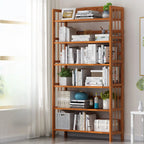 Étagères en bois minimalistes, réglables et verticales à dos ouvert