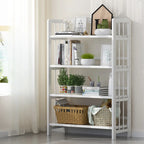 Étagères en bois minimalistes, réglables et verticales à dos ouvert