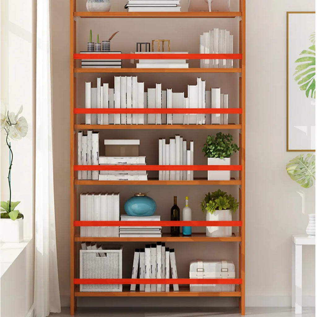 Étagères en bois minimalistes, réglables et verticales à dos ouvert