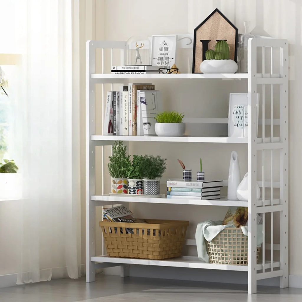 Étagères en bois minimalistes, réglables et verticales à dos ouvert