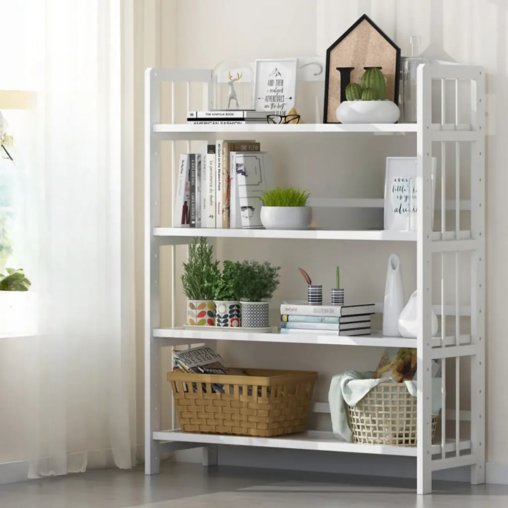 Étagères en bois minimalistes, réglables et verticales à dos ouvert