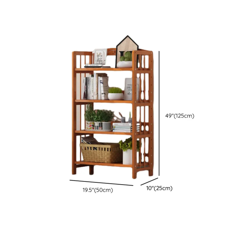 Étagères en bois minimalistes, réglables et verticales à dos ouvert
