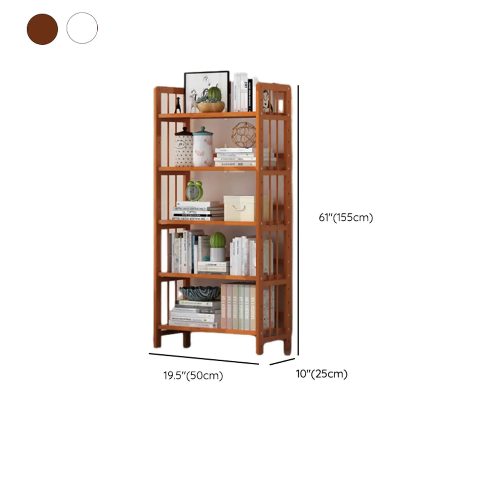 Étagères en bois minimalistes, réglables et verticales à dos ouvert